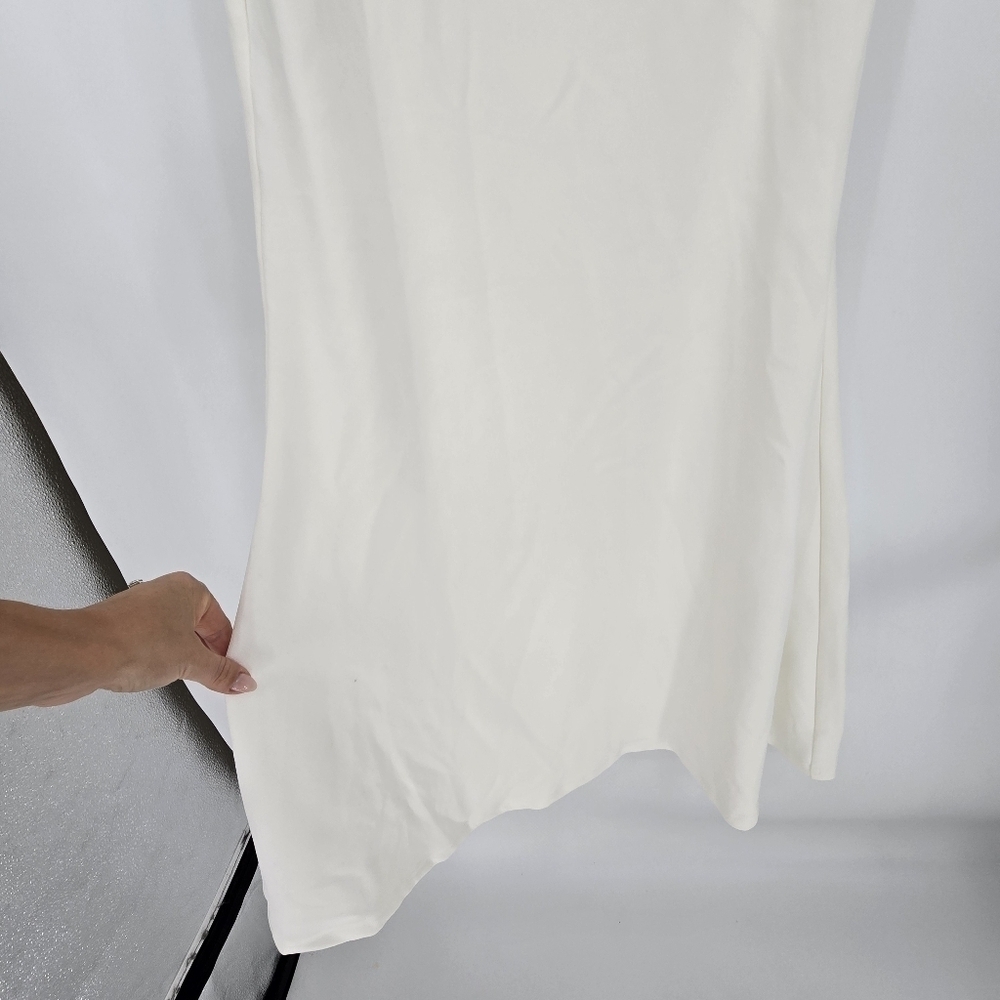 Lulus Extraordinary Glam White Feather Strapless Mermaid Maxi Dress small - Picture 7 of 10
